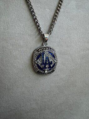 LA DODGERS Necklace - 2020 World Series Necklace - 24" Chain - Unisex - Y2K
